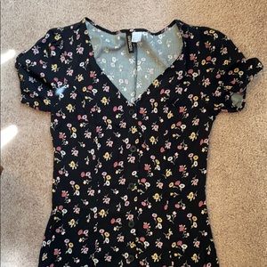 New H&M Button-down floral dress